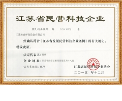 Provincial private technology enterprise certificate